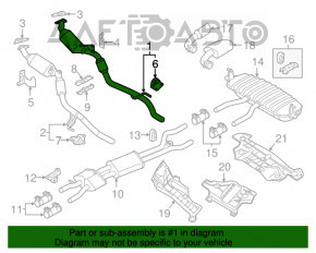 Приемная труба с катализатором передняя VW Touareg 11-17 3.6