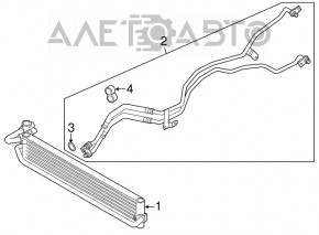 Трубки охлаждения масло акпп VW Touareg 11-16 3.6