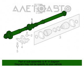 Arborele cardanic spate pentru VW Touareg 11-17