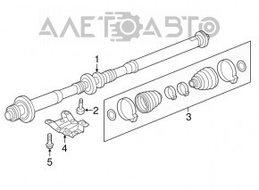 Arborele cardanic spate pentru VW Touareg 11-17