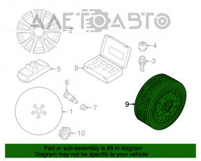 Roata de rezerva pentru VW Touareg 11-17 R17 195/75