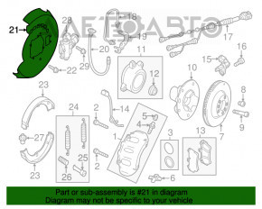 Capac disc de frână spate stânga VW Touareg 11-17