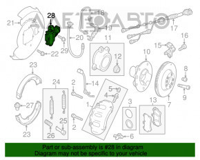 Actuator frână de mână spate stânga VW Touareg 11-17