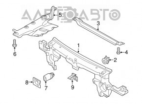 Suport inferior TV VW Touareg 11-17 nou original OEM