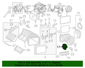 Мотор вентилятор печки VW Touareg 11-17