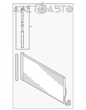 Radiatorul condensatorului de aer condiționat VW Touareg 11-17 3.6 nou neoriginal AND