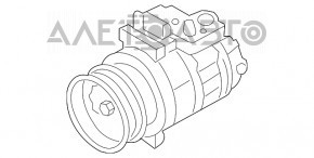 Compresorul de aer condiționat pentru VW Touareg 11-17 3.6