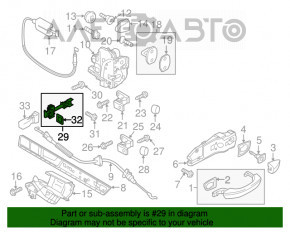 Limitatorul ușii față stânga VW Touareg 11-17