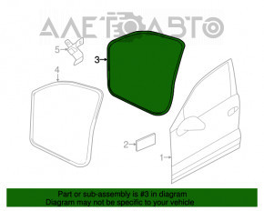 Уплотнитель двери передней правой VW Touareg 11-17