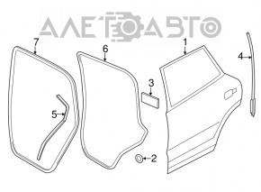 Уплотнитель дверного проема задний левый VW Touareg 11-17