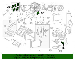 Actuator motor pentru ventilatorul de încălzire VW Touareg 11-17