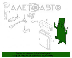 Кронштейн блока ECU компьютера двигателя VW Touareg 11-17 3.6