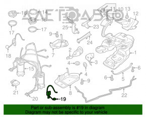 Senzor de nivel al combustibilului stânga VW Touareg 11-17 3.6