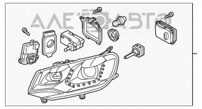 Far dreapta față asamblată VW Touareg 11-14 xenon + LED AFS