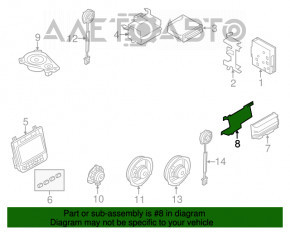 Suport de amplificator audio pentru VW Touareg 11-17