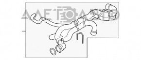 Racordul de răcire superior VW Touareg 11-17 3.6 complet asamblat din 3 piese cu sistem de deconectare rapidă