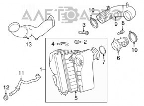 Carcasa filtru aer VW Touareg 11-17 3.6 nou original