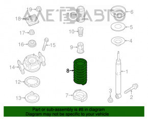 Arc spate dreapta VW Touareg 11-17, rigiditate 2, galbene, 2 rosii