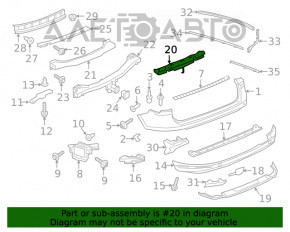 Absorbantul de impact al barei spate VW Touareg 11-16