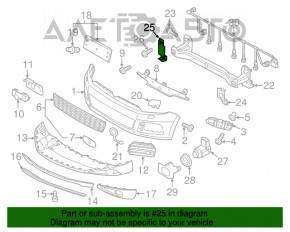 Suport amplificator bara fata centrala VW Touareg 11-14