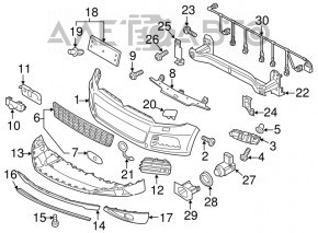 Suport amplificator bara fata centrala VW Touareg 11-14