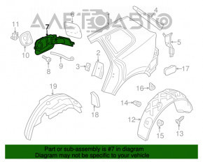 Corpul capacului rezervorului de combustibil VW Touareg 11-17