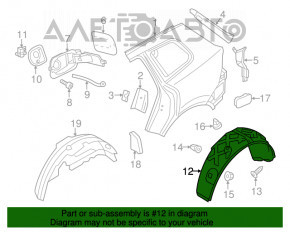 Подкрылок задний левый VW Touareg 11-17