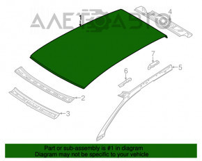 Acoperiș metalic pentru VW Touareg 11-17 sub panoramă