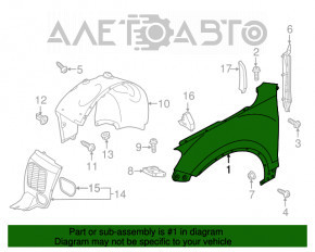 Aripa dreapta fata VW Touareg 11-17