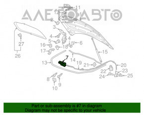 Замок капота VW Touareg 11-17 с датчиком