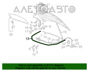 Уплотнитель капота передний VW Touareg 11-17