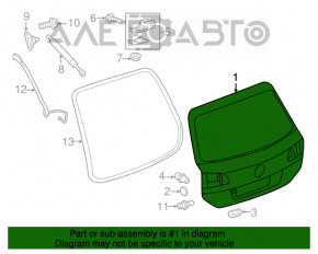 Дверь багажника голая VW Touareg 11-17