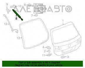 Амортизатор двери багажника правый VW Touareg 11-17
