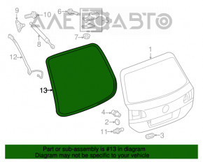 Уплотнитель резина двери багажника VW Touareg 11-17