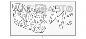 Geam electric cu motor fata dreapta VW Touareg 11-17 cu panou