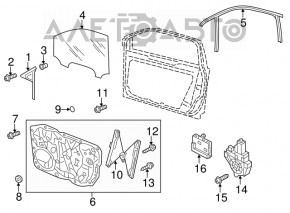 Geam portiera fata stanga VW Touareg 11-17 nou original OEM