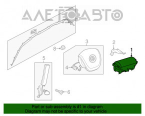 Подушка безопасности airbag пассажирская в торпеде VW Touareg 11-17