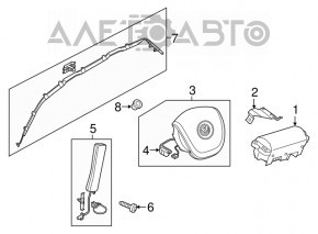 Perdeaua de aerbag lateral dreapta pentru VW Touareg 11-17