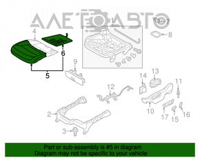 Scaun șofer VW Touareg 11-16 cu airbag, electric, încălzire, piele neagră