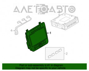 Monitor, display, navigație VW Touareg 11-15