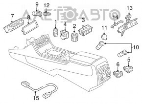 Comutatorul modurilor de conducere VW Touareg 11-14