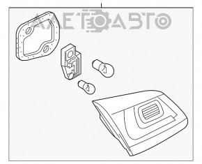 Lumina interioara hayon stanga VW Touareg 13-14 halogen tip 2 nou original OEM