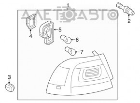 Lampa exterioară aripă dreaptă VW Touareg 11-14 halogen