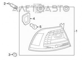 Lumină apărătoare exterioară stânga VW Touareg 13-17 LED nou original