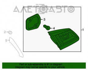 Lampă interioară ușă portbagaj dreapta VW Touareg 13-17 LED