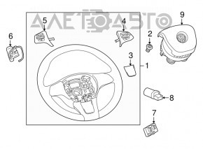 Кнопки управления на руле левые VW Touareg 11-14
