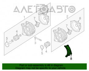 Кронштейн генератора Audi Q5 8R 13-17 3.0 tfsi