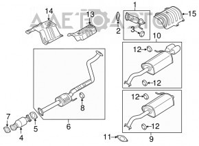 Convertor catalitic Hyundai Elantra UD 11-16