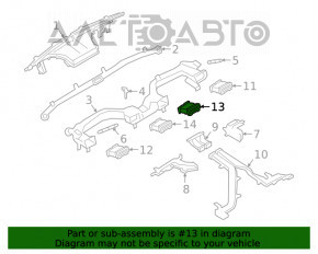 Conducta de aer frontal central dreapta Ford Explorer 20-