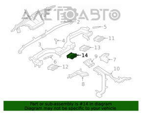 Conducta de aerisire a panoului frontal central stânga Ford Explorer 20-